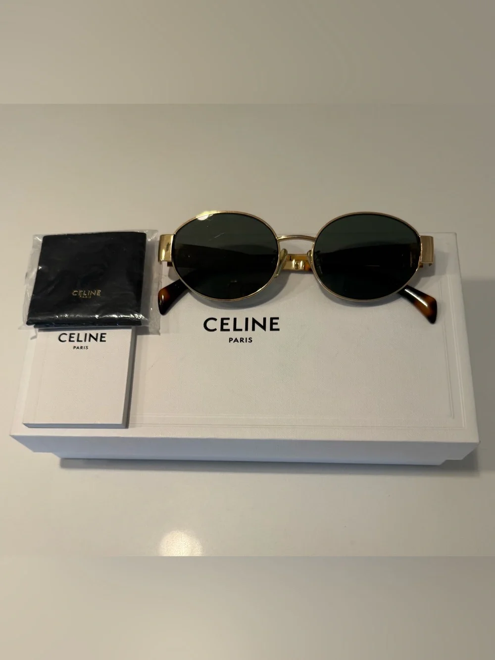 Celine Triomphe Gold Sunglasses